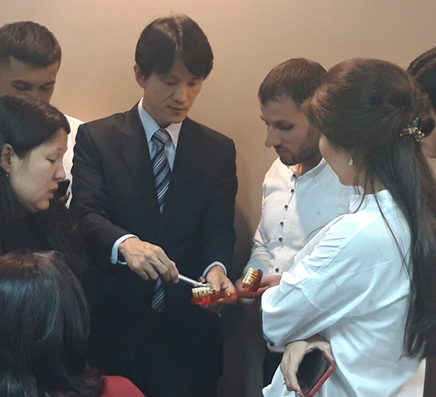 Teaching dentists in Kazakhstan